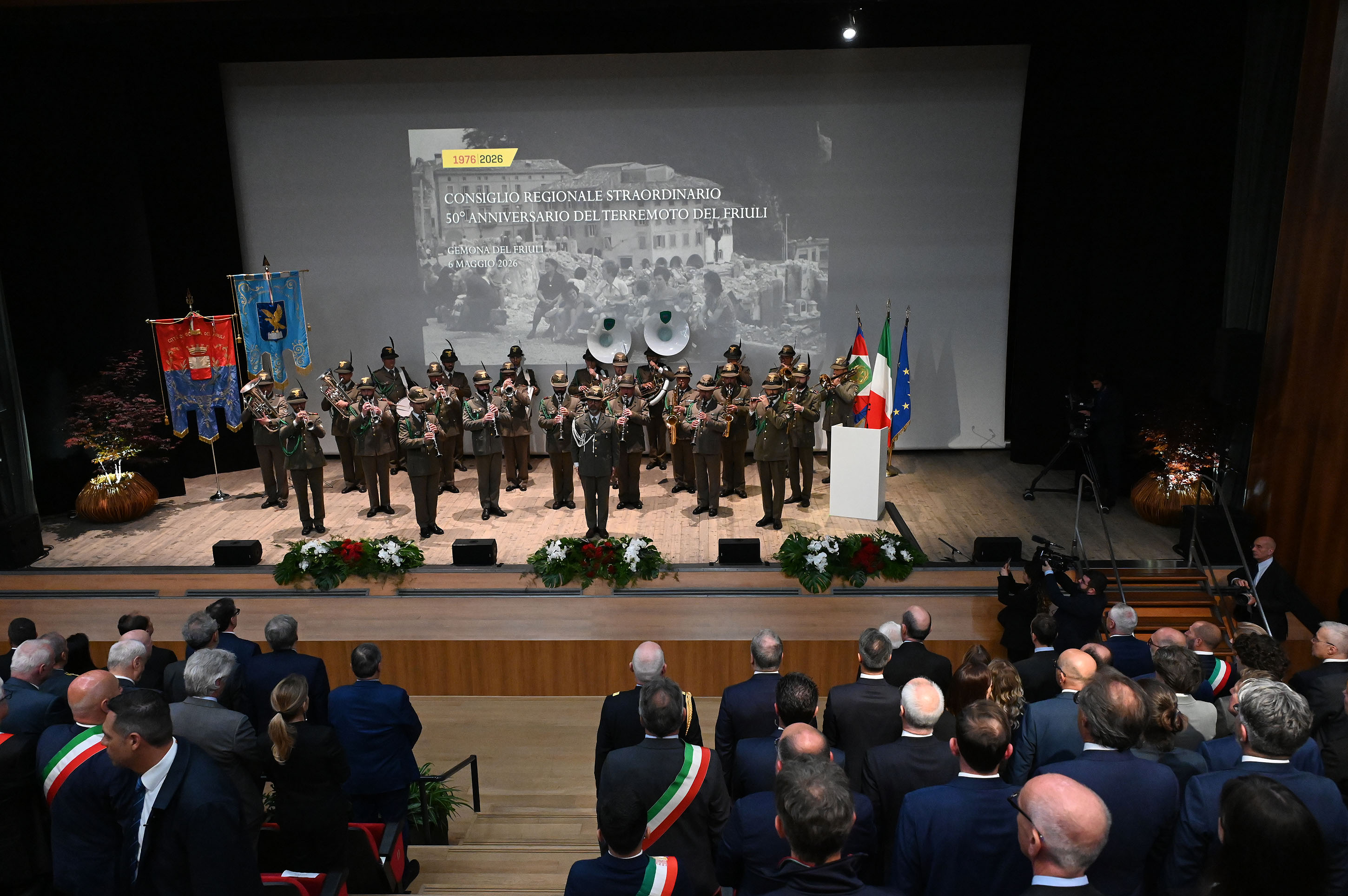 50 ANNI TERREMOTO. CR A GEMONA: MATTARELLA E MELONI, FRIULI MODELLO